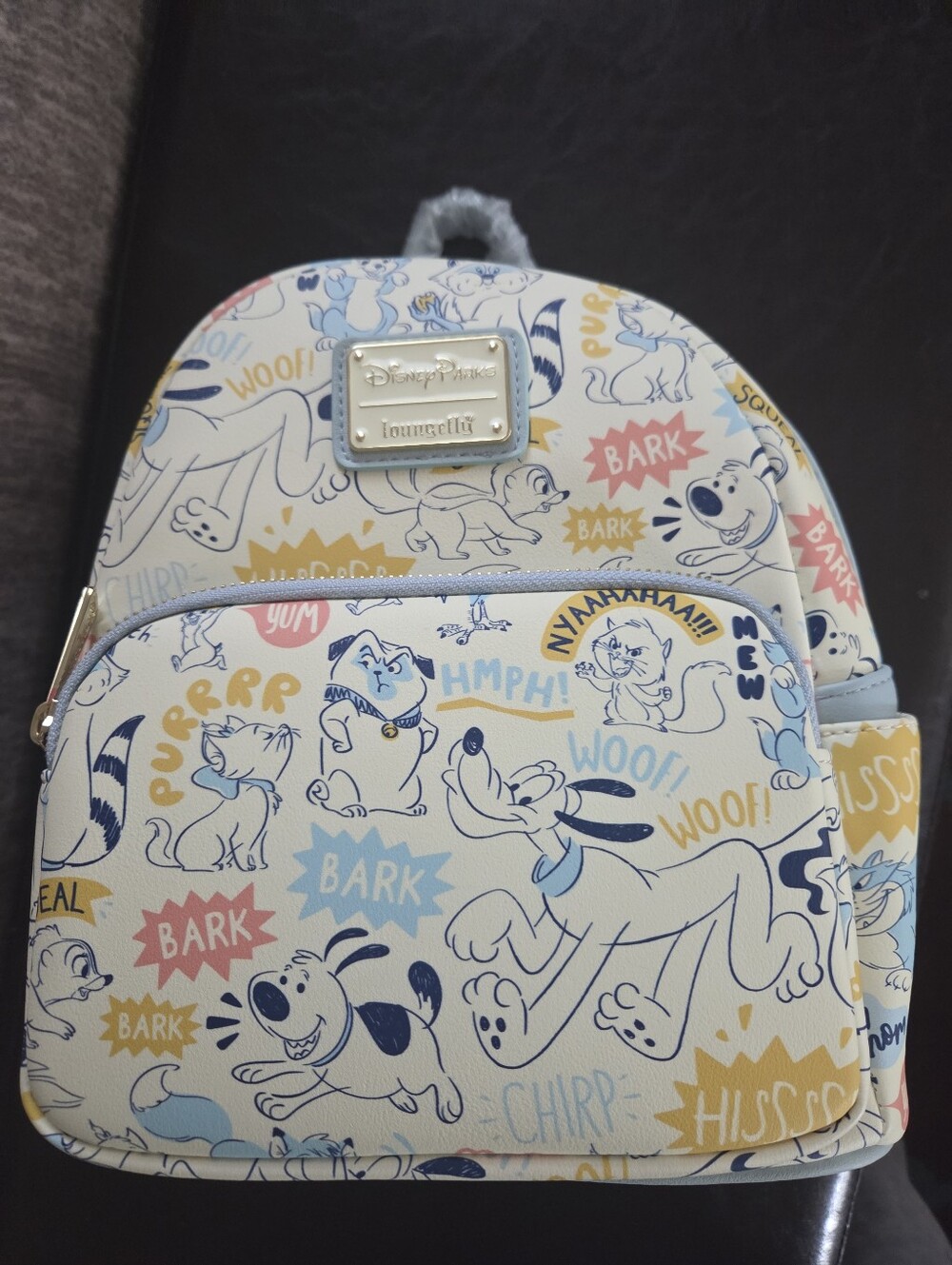 Loungefly Disney parks Dog Print Backpack β Light Blue